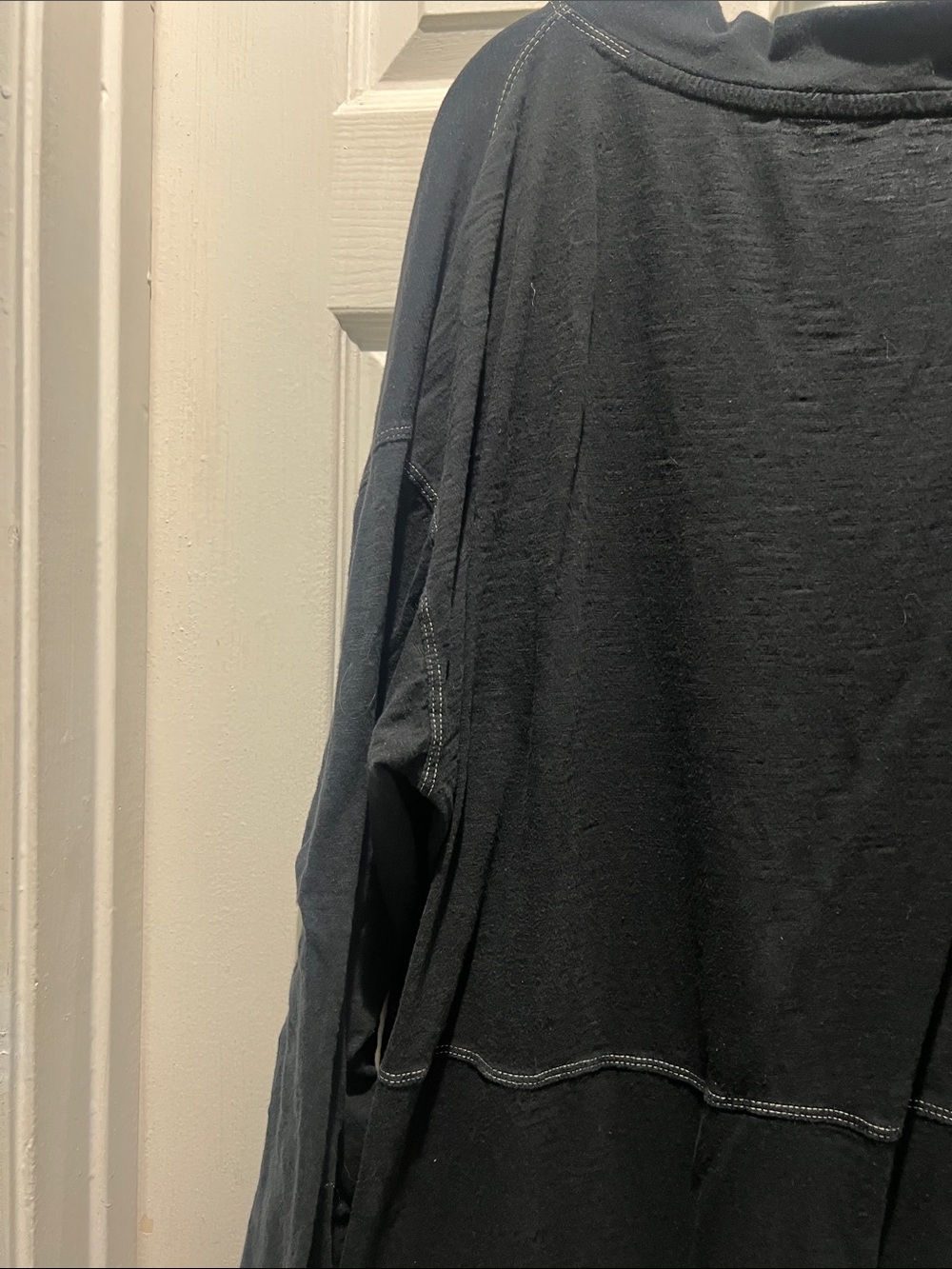 NATURAL LIFE Black Crewneck Long Tee/Dress with Printed Care Label - Picture 8 of 8